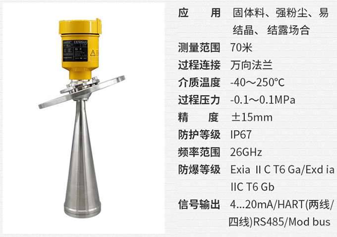 雷達液位變送器RD706技（jì）術參數表（biǎo）圖