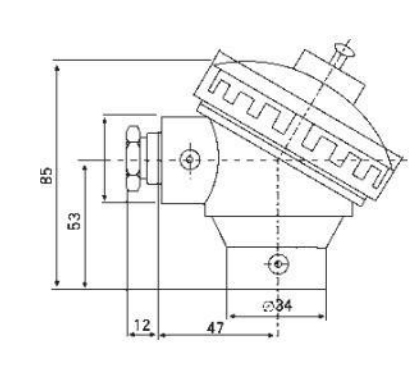 s型（xíng）熱電偶防水式接線盒示意圖（tú）