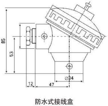 固定式熱（rè）電偶防（fáng）水式接線盒（hé）圖