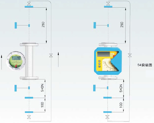 金屬轉子流（liú）量計安裝圖示四