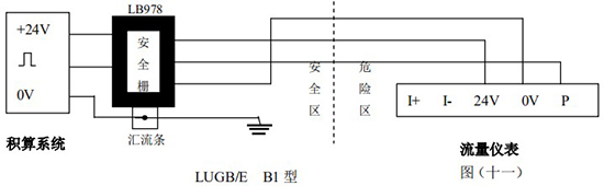 蒸汽預付費（fèi）流量（liàng）計本安（ān）防爆型接線圖一（yī）